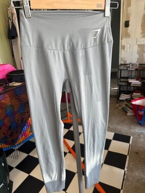 Gymshark Light Gray High-Rise Performance Leggings